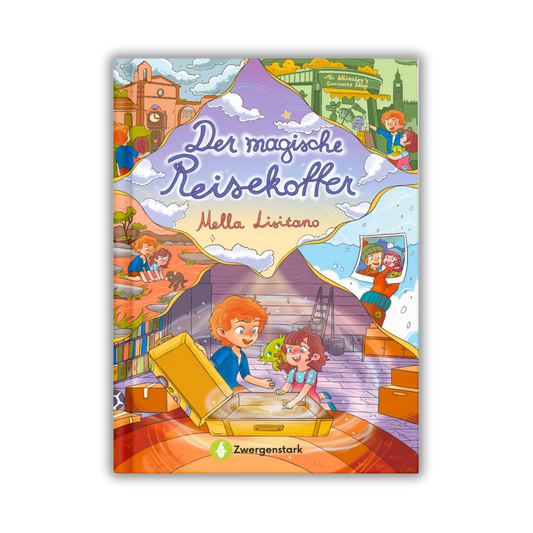 Frontcover vom Kinderbuch "Der magische Reisekoffer", ein Vorlesebuch für Kinder ab 6 Jahren